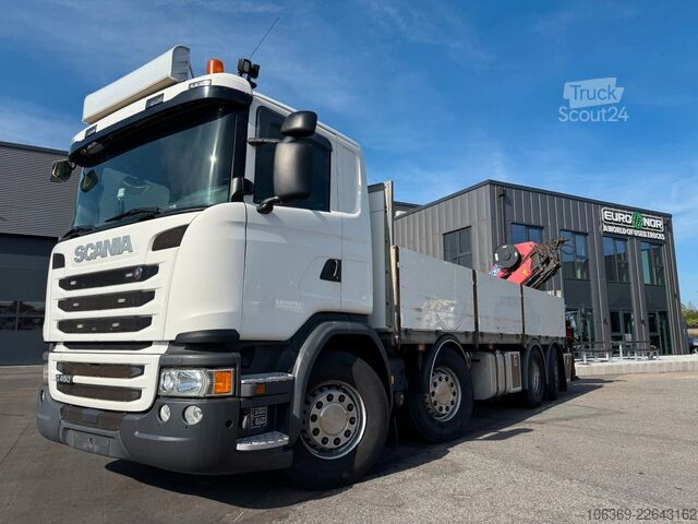 Kuorma-autoon asennettu nosturi SCANIA G450 8x2*6 Euro 6 / Crane / Kran / HMF 2620 K5