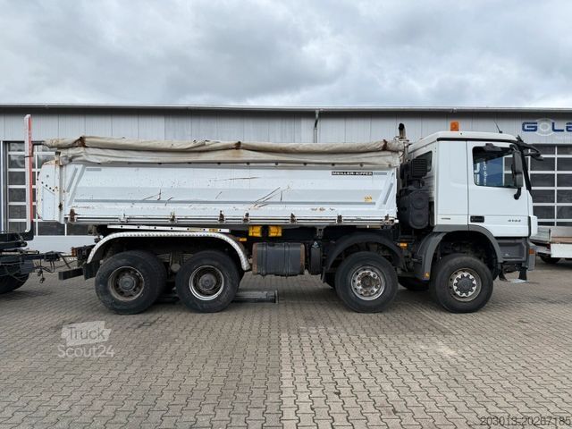 Tresidig tippbil MERCEDES-BENZ ACTROS 4144 8x6 Euro 5 Kipper mit Bordmatik