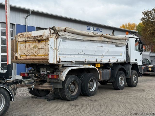 Tresidig tippbil MERCEDES-BENZ ACTROS 4144 8x6 Euro 5 Kipper mit Bordmatik