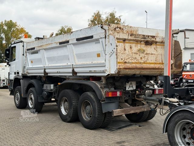 Tresidig tippbil MERCEDES-BENZ ACTROS 4144 8x6 Euro 5 Kipper mit Bordmatik