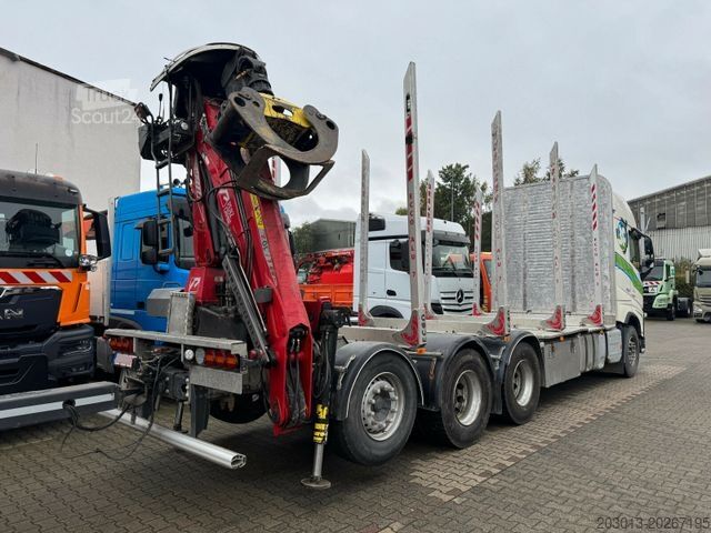 Holztransporter LKW VOLVO FH 510 8x4 Holztransporter Kran PENZ + Anhänger