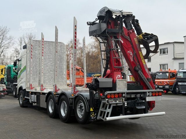 Samochód do przewozu drewna VOLVO FH 510 8x4 Holztransporter Kran PENZ *Anhänger