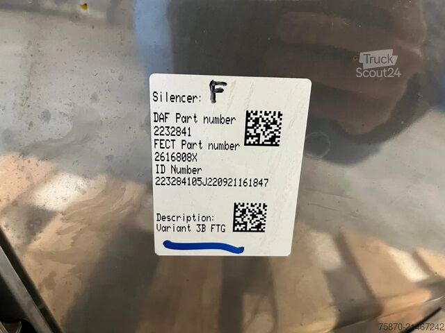 Uitlaatsysteem DAF Uitlaatsysteem variant 3B FTG