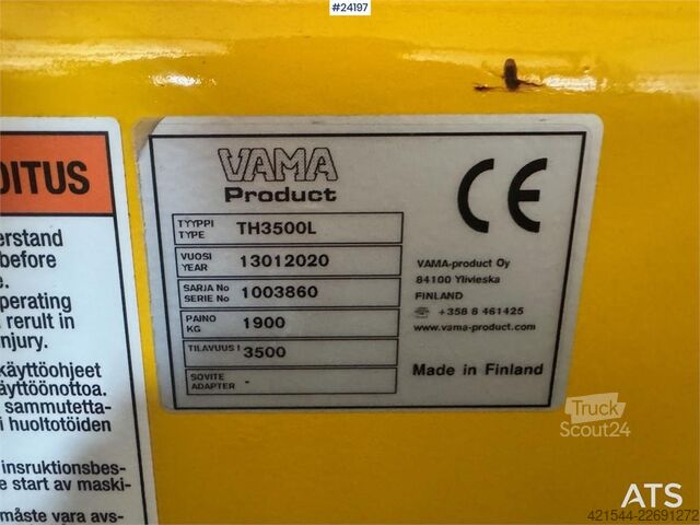 Būvniecības iekārta Vama TH3500L spreader