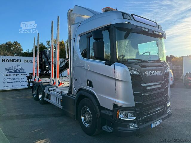 Tømmertransportør Scania R730 V8 6X4, Retarder,Timber-truck + Kesla 4x2-...
