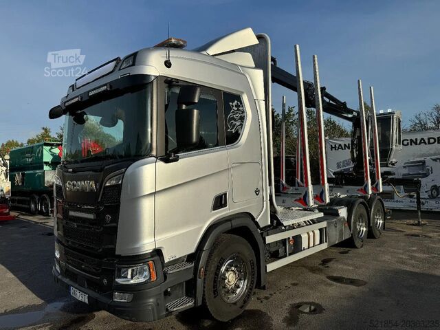 Tømmertransportør Scania R730 V8 6X4, Retarder,Timber-truck + Kesla 4x2-...