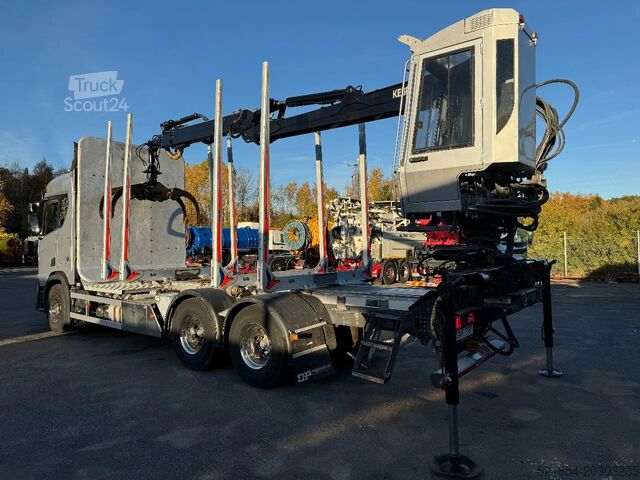 Tømmertransportør Scania R730 V8 6X4, Retarder,Timber-truck + Kesla 4x2-...