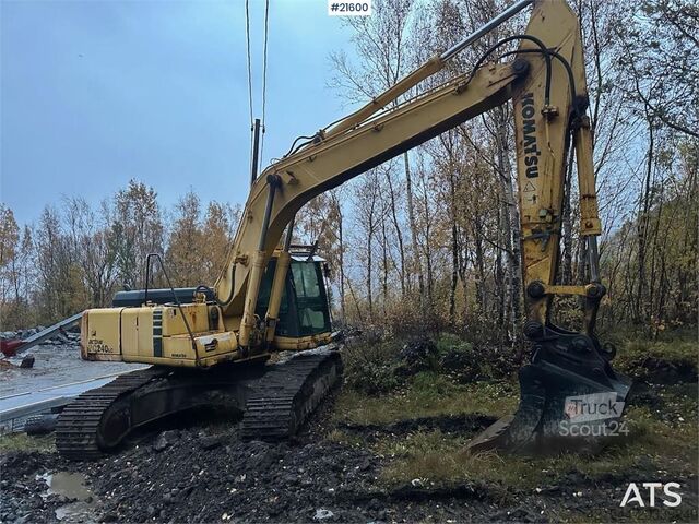 Crawler excavator Komatsu PC240LC excavator. WATCH VIDEO.