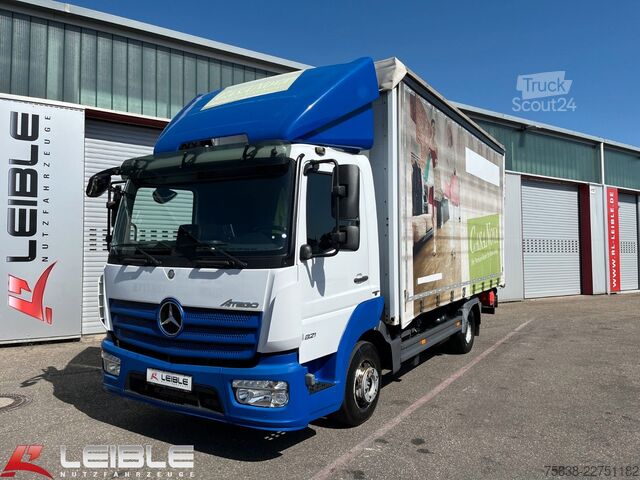 Transportador con plataforma y toldo MERCEDES-BENZ Atego 821*Classic Space*Klima*LBW-Bär*Automatik*