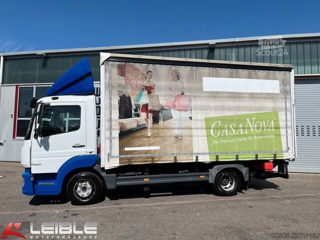 Transportador con plataforma y toldo MERCEDES-BENZ Atego 821*Classic Space*Klima*LBW-Bär*Automatik*