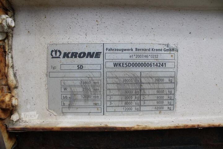Semi-remorque bâchée KRONE SD - Tautliner MEGA - SAF Achsen Nr.: 241