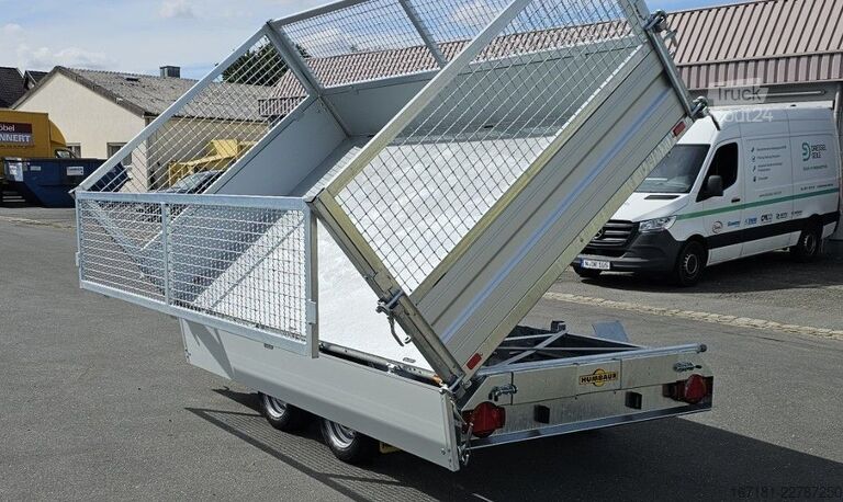 Remorcă basculantă trilaterală HUMBAUR HTK 3000.31 mit E-Pumpe und Gitteraufsatz 60 cm