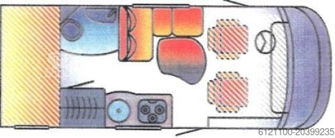 Ολοκληρωμένο αυτοκινούμενο τροχόσπιτο Hymer/Eriba B-Klasse 504 Hubbett Solar Sog Markise