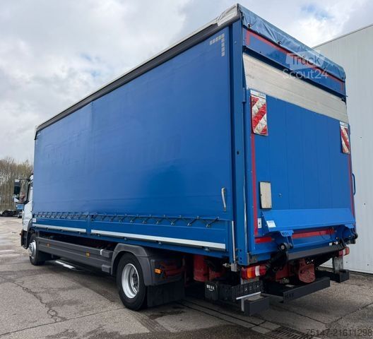 Flatbed truck with tarp MERCEDES-BENZ 1324 L Atego Klima Schiebeplane LBW AHK