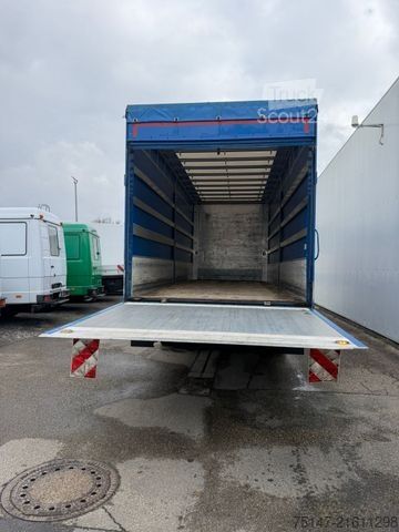 Flatbed truck with tarp MERCEDES-BENZ 1324 L Atego Klima Schiebeplane LBW AHK