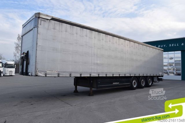 Open semitrailer with tarp SCHWARZMÜLLER Palettenkasten Liftachse SAF Achsen E-Radhalter