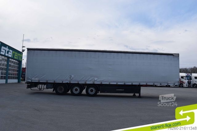 Open semitrailer with tarp SCHWARZMÜLLER Palettenkasten Liftachse SAF Achsen E-Radhalter