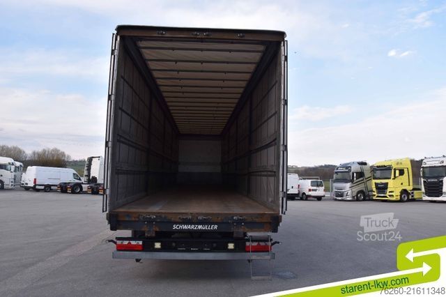 Open semitrailer with tarp SCHWARZMÜLLER Palettenkasten Liftachse SAF Achsen E-Radhalter
