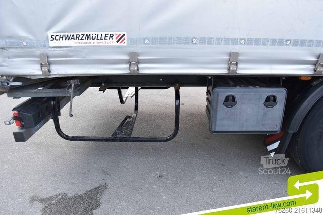 Open semitrailer with tarp SCHWARZMÜLLER Palettenkasten Liftachse SAF Achsen E-Radhalter