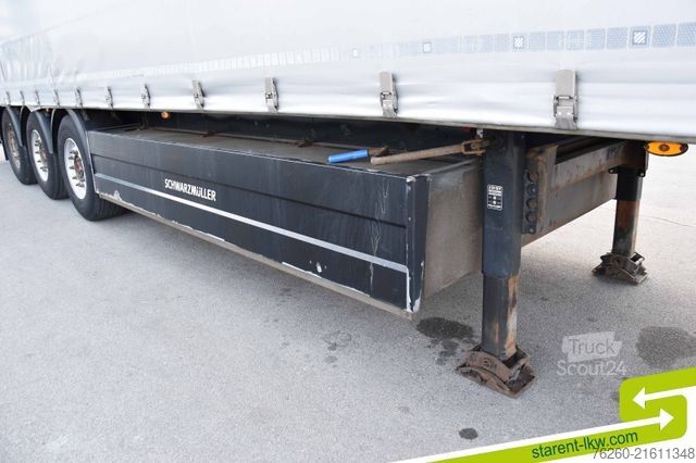 Open semitrailer with tarp SCHWARZMÜLLER Palettenkasten Liftachse SAF Achsen E-Radhalter