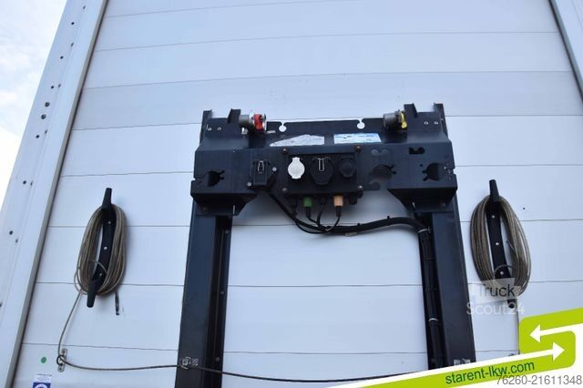 Open semitrailer with tarp SCHWARZMÜLLER Palettenkasten Liftachse SAF Achsen E-Radhalter
