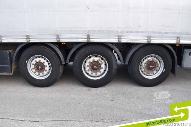 Open semitrailer with tarp SCHWARZMÜLLER Palettenkasten Liftachse SAF Achsen E-Radhalter