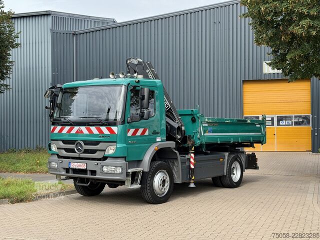 γερανός τοποθετημένος σε φορτηγό Mercedes-Benz ATEGO 1622 - 4x4 - Kipper-Kran - 123 TKm