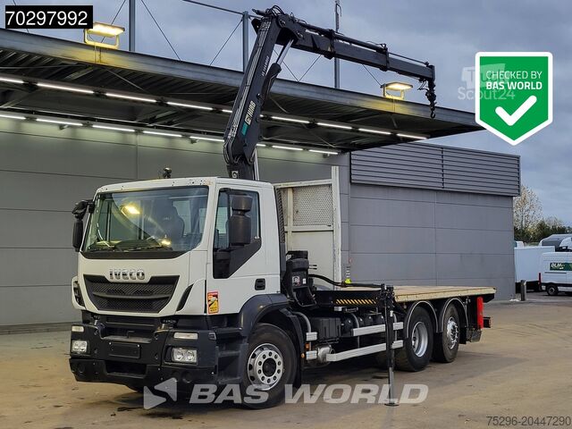 Nakladalna ploščad Iveco Stralis 310 Stralis 6X2 HIAB 144 BS-2 Crane Kra...
