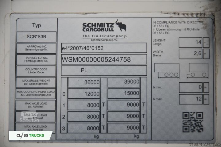 Refrižeratorinė puspriekabė SCHMITZ CARGOBULL SKO FP 60 ThermoKing SLXi 300