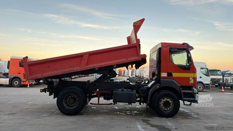 3-zijdenkipper Renault KERAX 340 (POMPE MANUELLE / MANUAL PUMP / STEEL...