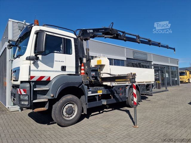 Platforminis sunkvežimis MAN TGS 18.400 Allrad Pritsche/Hiab 144-DS-5/ Funk/