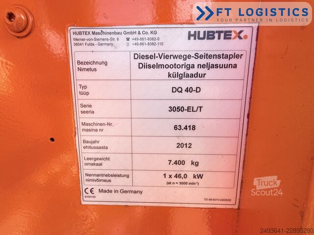 štirismerni viličar Hubtex DQ40D DIESEL TRIPLEX 6500 FREE-LIFT TOP1
