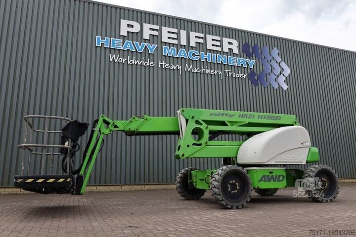 Plate-forme de travail télescopique articulée Niftylift HR21 HYBRID Hybrid, 4x4 Drive, 21m Working Height,