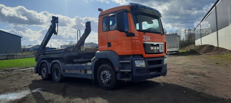 Containertransport (portaalarmsysteem) MAN TG-S 28.400 BL 6x2 Absetzkipper