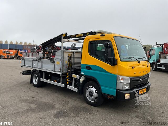 Camion-benne avec grue FUSO Canter 7C15 Palfinger 3 Tonmeter laadkraan Just...