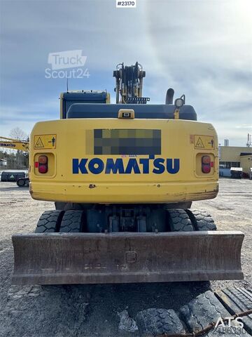 حفارة ذات عجلات Komatsu PW160-8 Wheel Excavator with tilt and 2 buckets