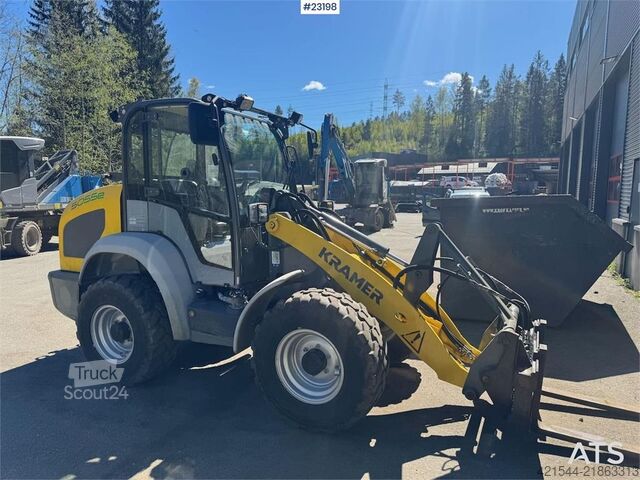 رافعة التحميل Kramer 5055E Wheel Loader with plow, pallet forks and 2 b