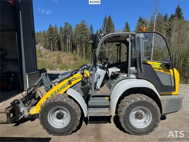رافعة التحميل Kramer 5055E Wheel Loader with plow, pallet forks and 2 b