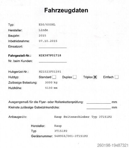 4-τροχο περονοφόρο ανυψωτικό Linde E30HL