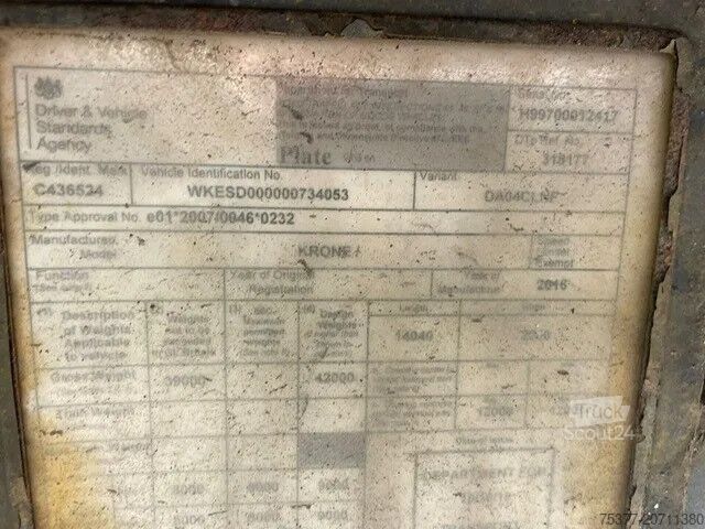 Gekoeld/bevroren transport Krone Thermo king SLX 300 / 260 Hoch/BPW Drum/Full C...