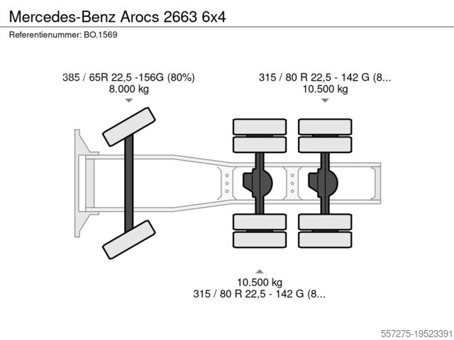 Poids lourds Mercedes-Benz Arocs 2663 6x4
