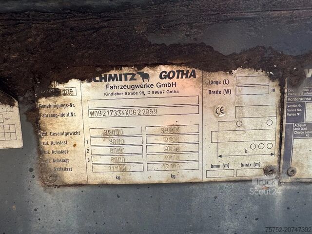 Tipper Schmitz Cargobull 55m3 alu kipper, klep/deuren, liftas, BPW, APK ...