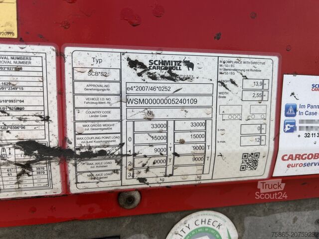 Bavul Schmitz Cargobull SCB S2 / Box Trailer / Disk / APK TUV 10-26