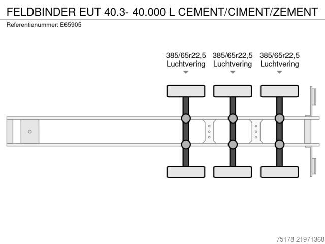 Silo FELDBINDER EUT 40.3- 40.000 L CEMENT/CIMENT/ZEMENT