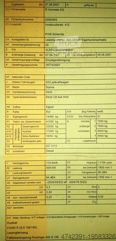 Kamyon şasisi SCANIA R420
