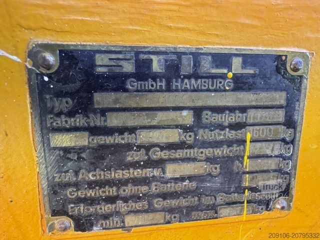 Priekinis krautuvas STILL G 16/1009 Elektro