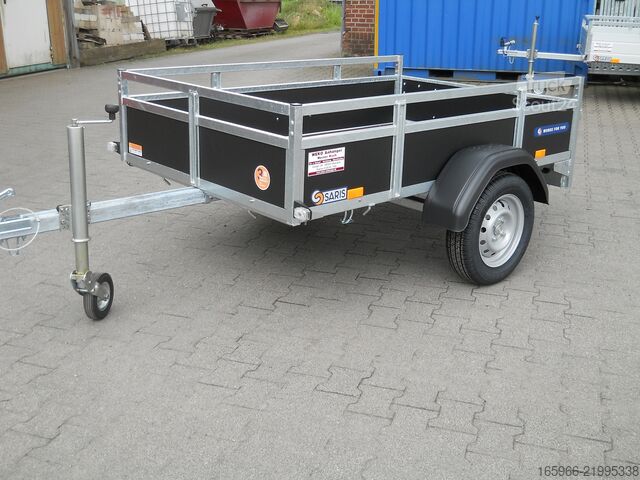 Remorcă basculantă trilaterală Saris Mac Classic wood, 205x133, 750 kg