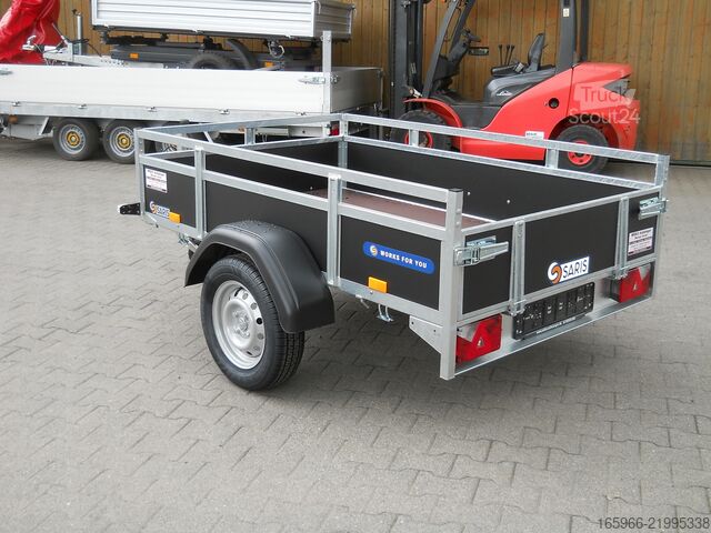 Remorcă basculantă trilaterală Saris Mac Classic wood, 205x133, 750 kg