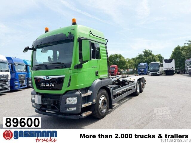 Vozidlo s hákom na kontajnery MAN TGS 26.430 6x2-4 LL, Intarder, Lenk-/Liftachse,