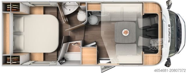 Полуинтегриран кемпер SUNLIGHT T 69LC 9G-TRONIC#FACE 2 FACE#NAVI#AHK#SOLAR#TOP